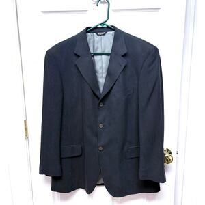Bill Blass for Filenes Blazer, Black Silk 3 Button, Men's Size 42 S Vintage